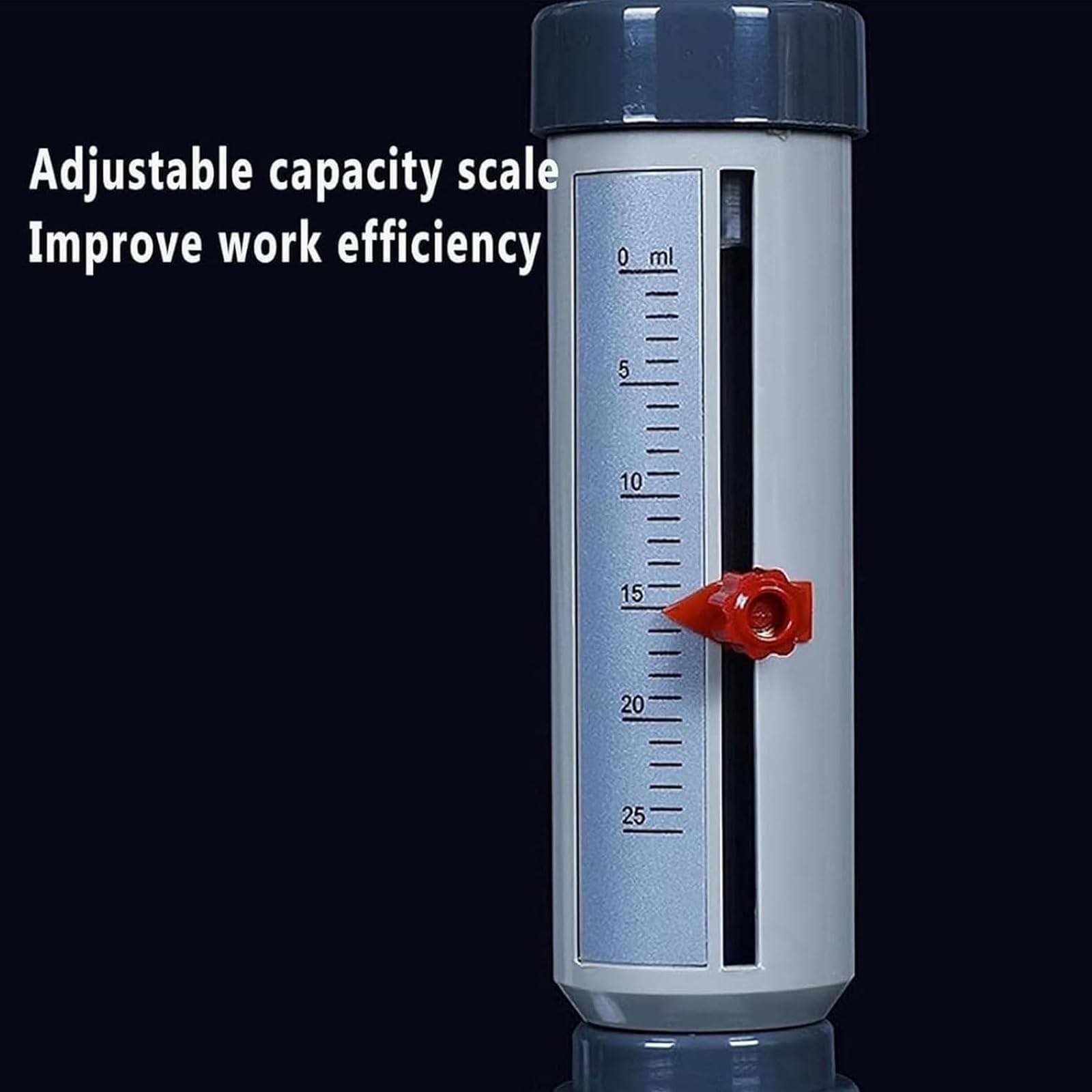Einstellbarer Flüssigkeitshülsen-Addierer, 0–25 ml verstellbare Laborpipetten, mit 500 ml/1000 ml Kunststoffflasche, for quantitative Tröpfchenmessung | 500ML