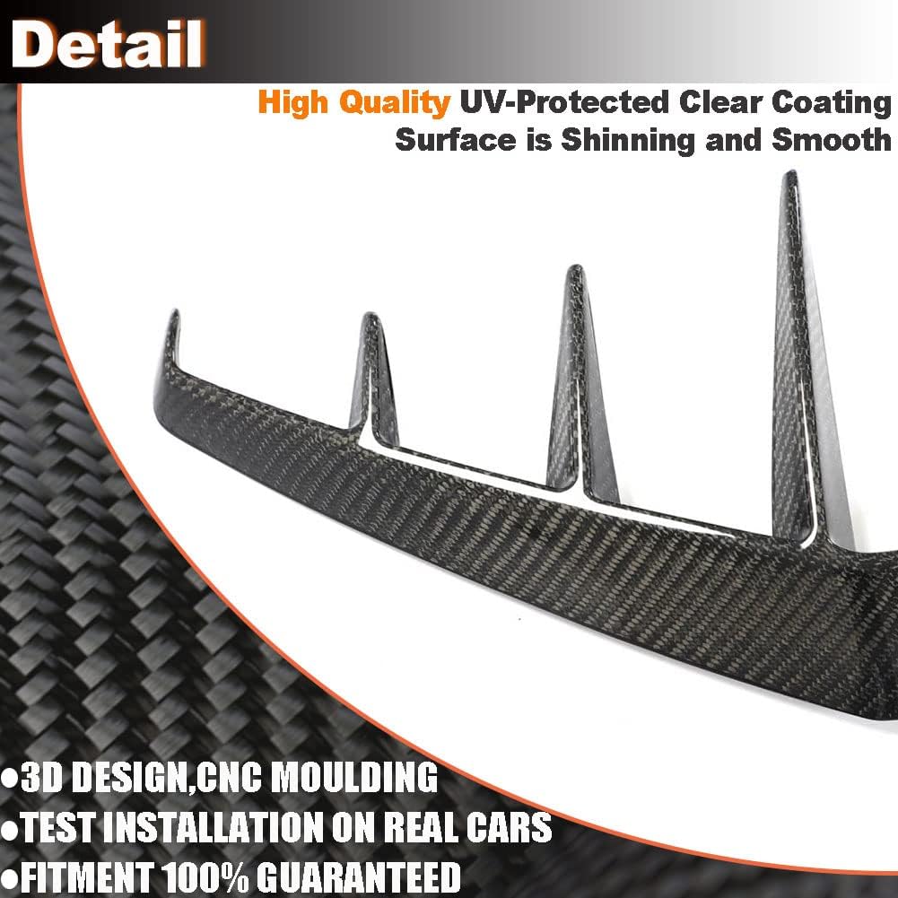 MCARCAR KIT Carbon Fiber Rear Bumper Splitters for Infiniti Q60 Q60S Coupe 2-Door 2016-2022 Rear Bumper Fins Bumper Canards Factory Outlet