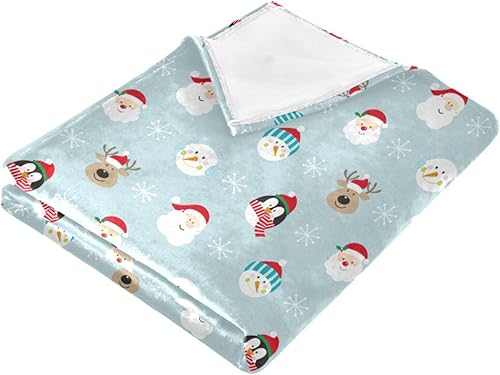 Miniatura 2 de Christmas Head Pattern Bed Blanket, Warm Ultra-Soft Throws for Office, Home Decor, Office, Fall Blanket, 50x60 Inches