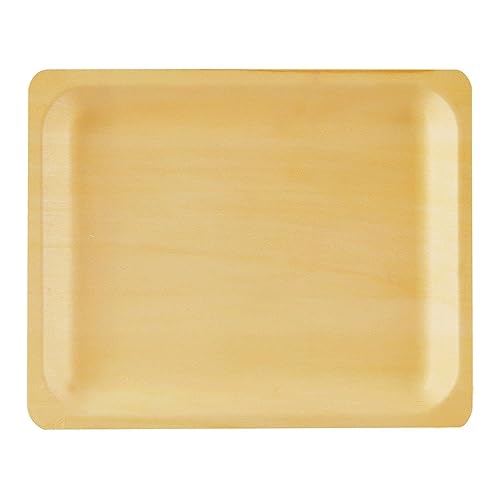 Miniatura 4 de Earth Friendly - Platos desechables de madera de abedul 100% compostables y biodegradables para fiestas, bodas, eventos de catering (plato de cena