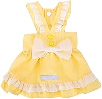 Vista 11 de Vestido para perro con manga abombada, amarillo limón, girasol, piña, a cuadros, ropa de verano para perros pequeños y niñas