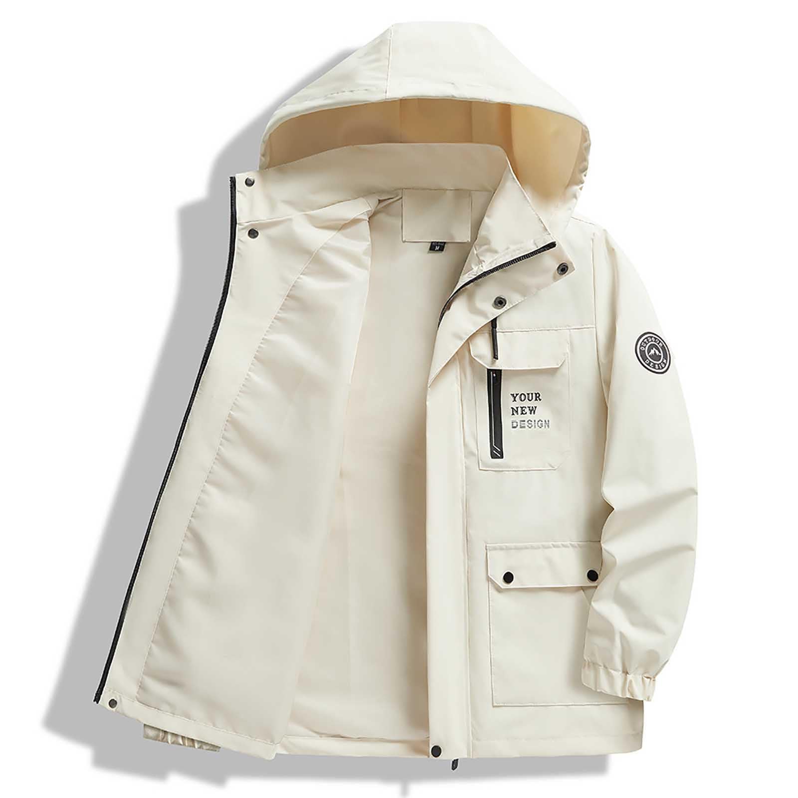 Generisch Wintermantel Herren Slim Fit Dufflecoat, Herren Anorak Funktionsjacke mit atmungsaktiver Hardshell Technologie für Outdoor Aktivitäten Alltag