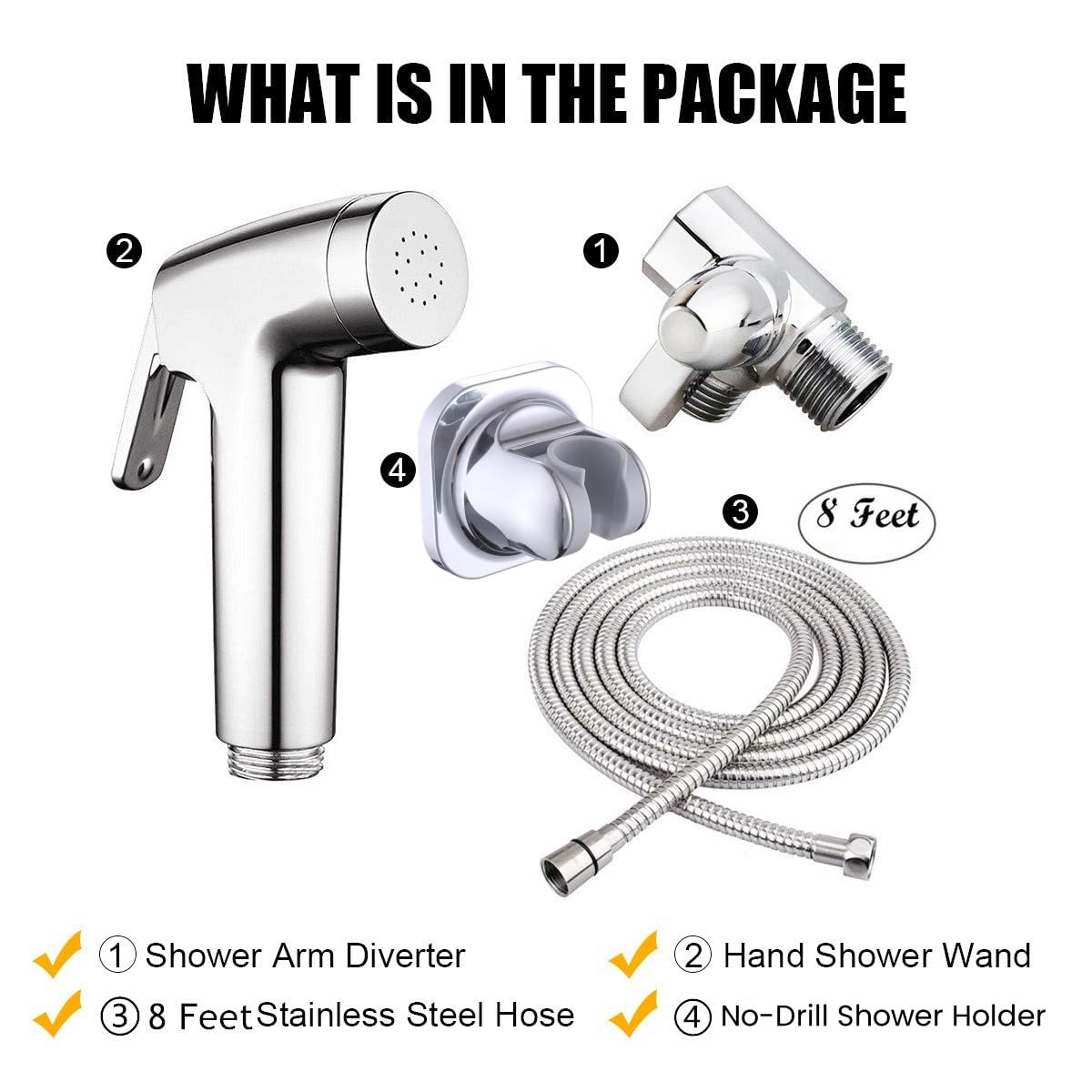 REEGE Juego de accesorios de rociador de ducha para perros para baño de mascotas y lavado de perros, desviador de brazo de ducha con cabezal de ducha de mano y kit de cabezal rociador de manguera, 12