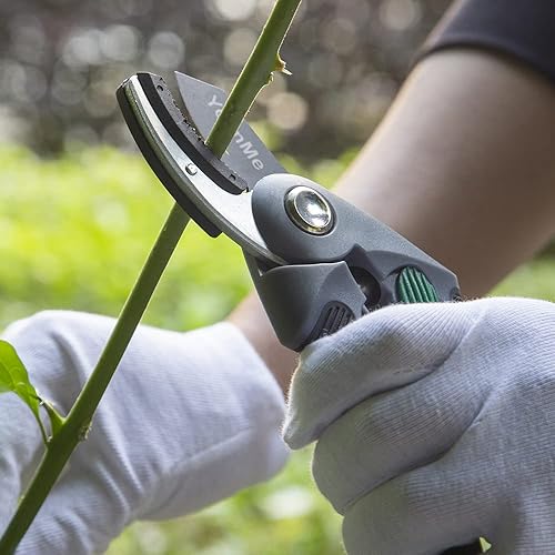 Miniatura 7 de Tijeras de jardinería, podadora de yunque resistente de 8 pulgadas, podadoras de árboles, podadora de mano, tijeras de jardín, herramienta de