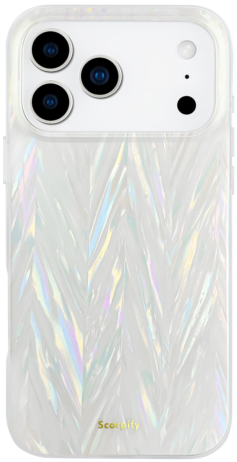 Coque iPhone 10 Pro Max compatible avec MagSafe au motif de colonne vertébrale nacrée - 7