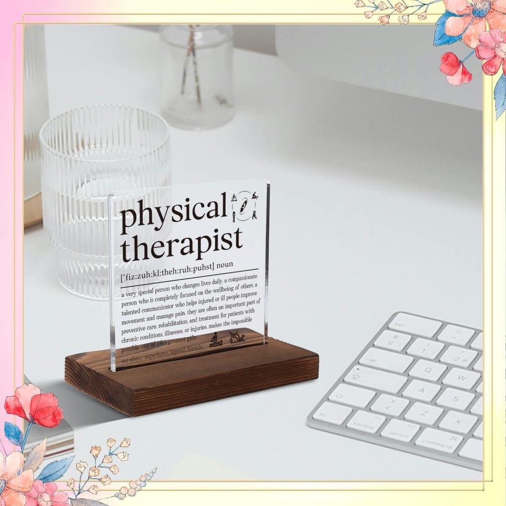 Physical Therapist Gifts, Appreciation Gifts for Physical Therapist, Brithday Gifts for Physical Therapist, Modern Acrylic Desk Plaque with Inspirational Quotes, 10 x 10 x 1.5 cm,XXD15 - Image 2
