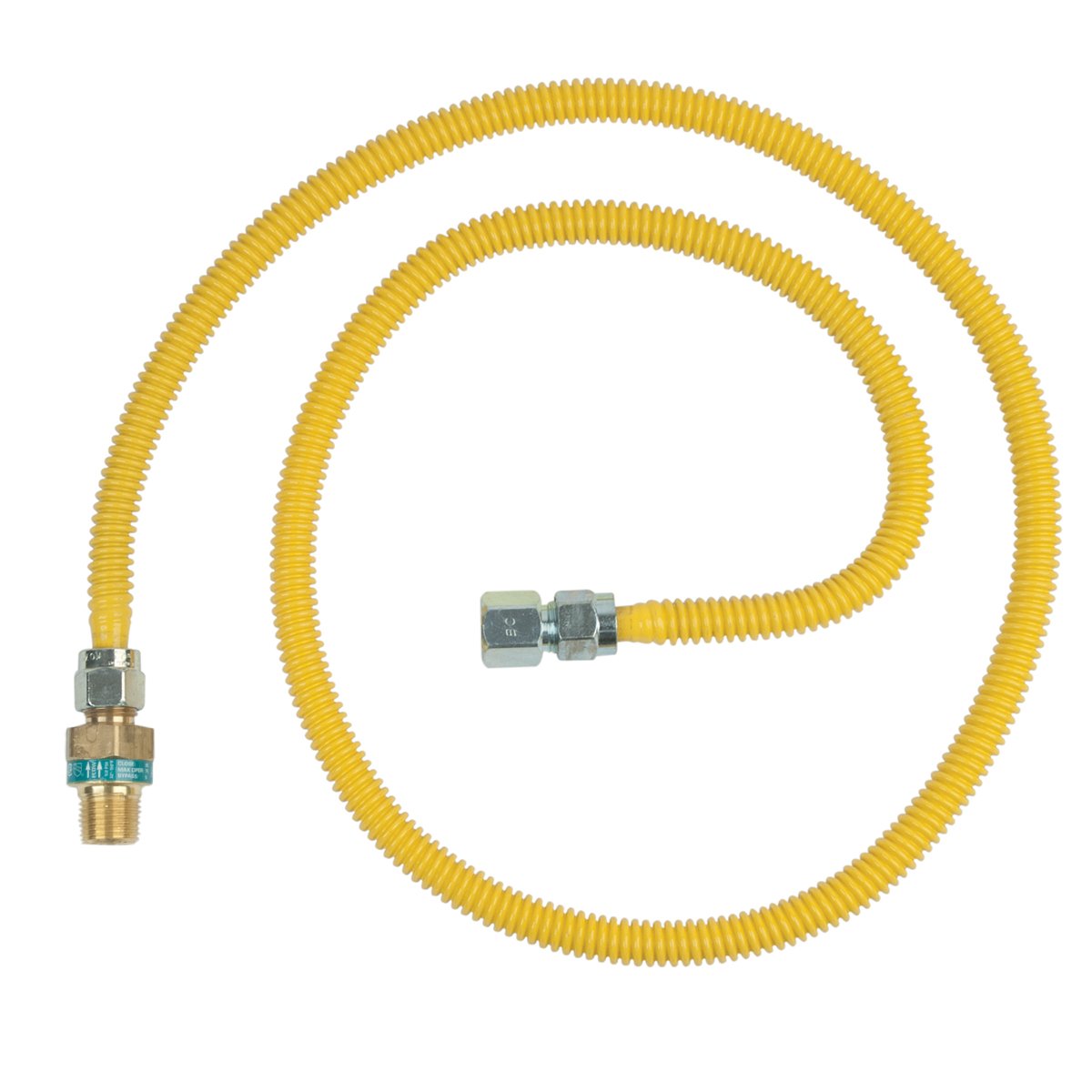 BrassCraftBrassCraft CSSD45R-60 P Safety PLUS Gas Appliance 1/2" OD Connector with 1/2" MIP EFV x 1/2" FIP x 60"