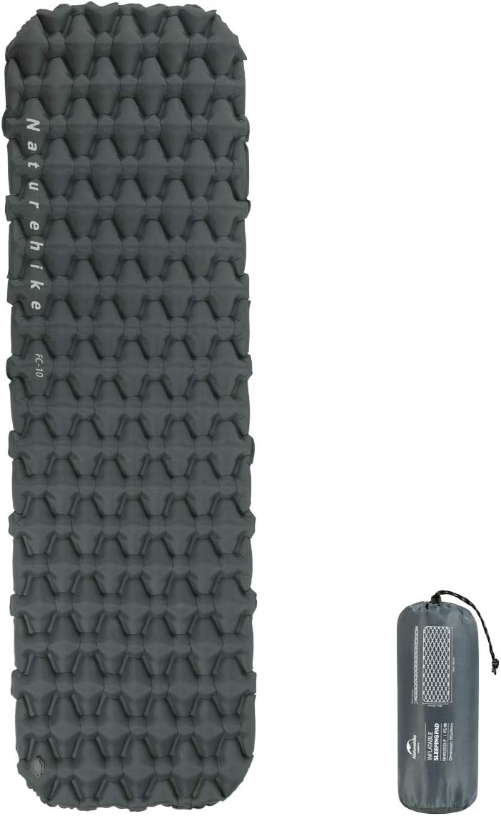 Naturehike Ultralight Inflatable Mat Single Sleeping Mat 6.5cm Thick Camping Mat Outdoor Compact and Moisture Proof for Hiking,Backpacking,Camping