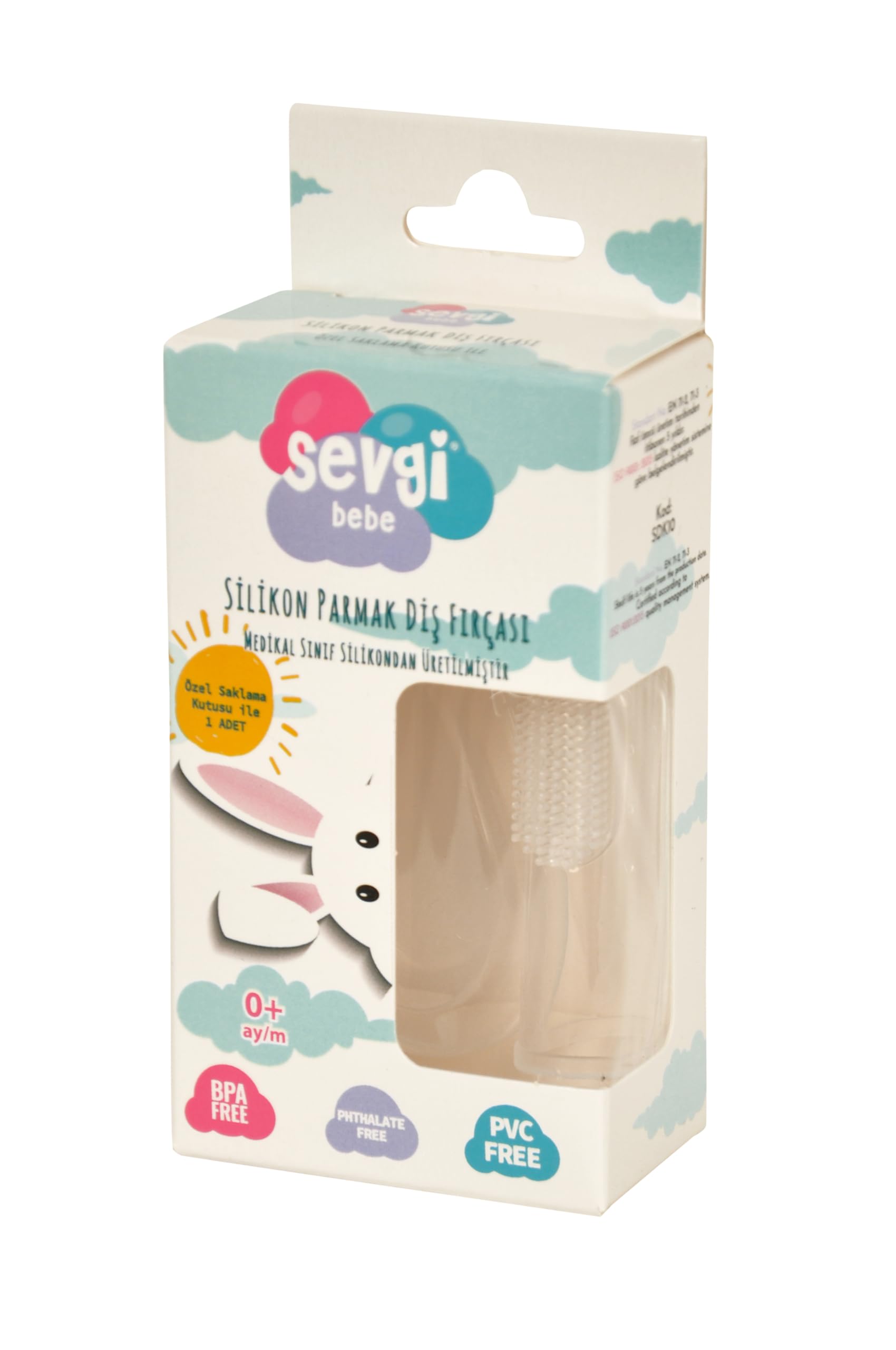 SEVGİ BEBE Silikon Parmak Bebek Diş Fırçası ve Hijyenik Saklama Kutusu