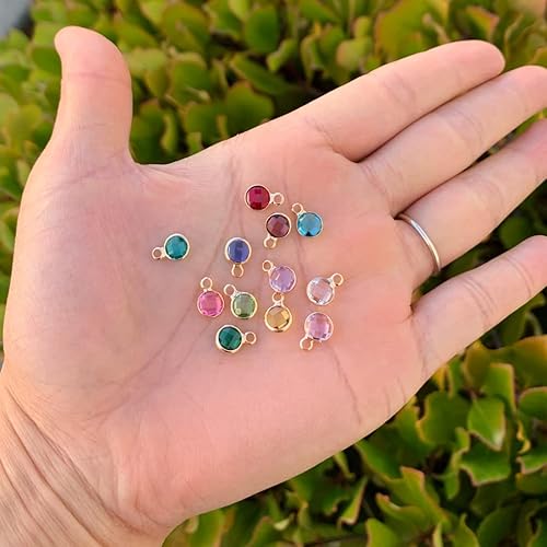 Miniatura 3 de Adabele Colgantes de gota de piedra natal de grado A, 0.236 in, 0.315 in, 0.394 in, componente de plataoro para aretes personalizados, pulseras,