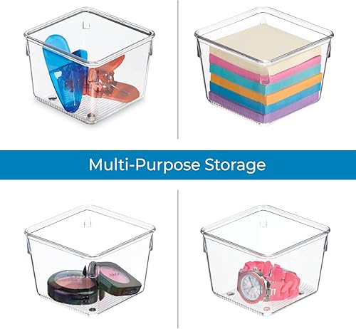 Miniatura 5 de IDESIGN - Organizador de utensilios de cocina Linus, de plástico, contenedor de almacenamiento dividido para cubiertos, espátulas, aparatos, 3.8 x