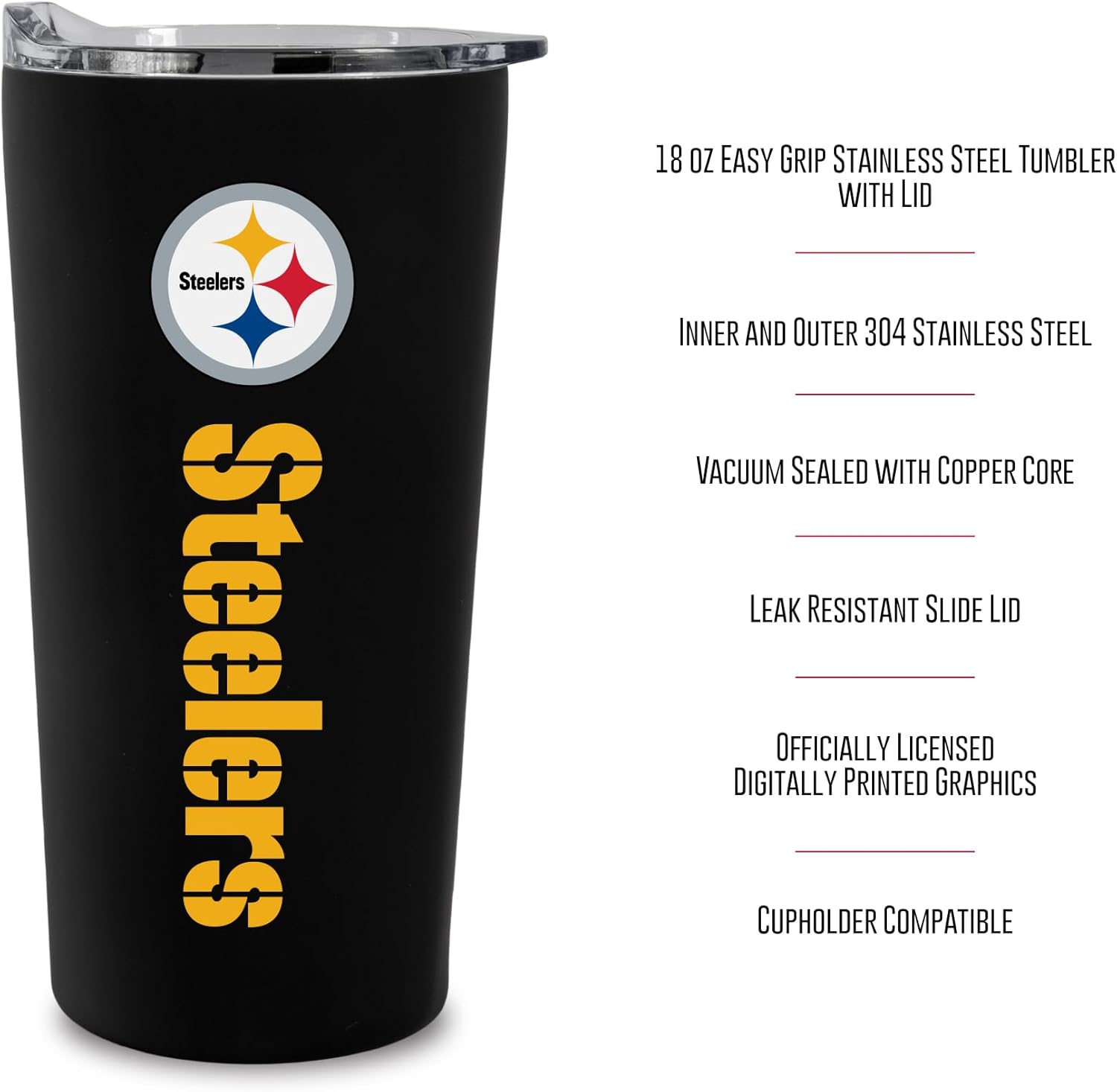 Rico Industries NFL Football Soft Touch, Easy Grip Tumbler