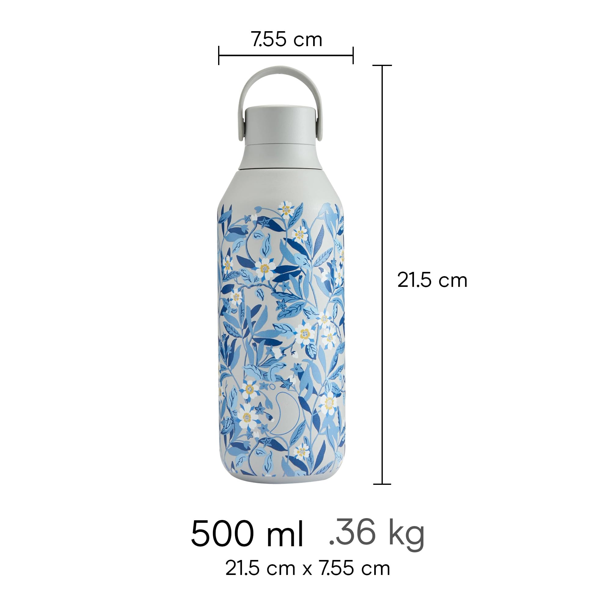 Chilly's Series 2 Trinkflasche - Isolierflasche aus Edelstahl mit Soft-Touch-Kragen & Trageschlaufe - Thermoflasche für heiße & kalte Getränke - Auslaufsicher, kein Schwitzen