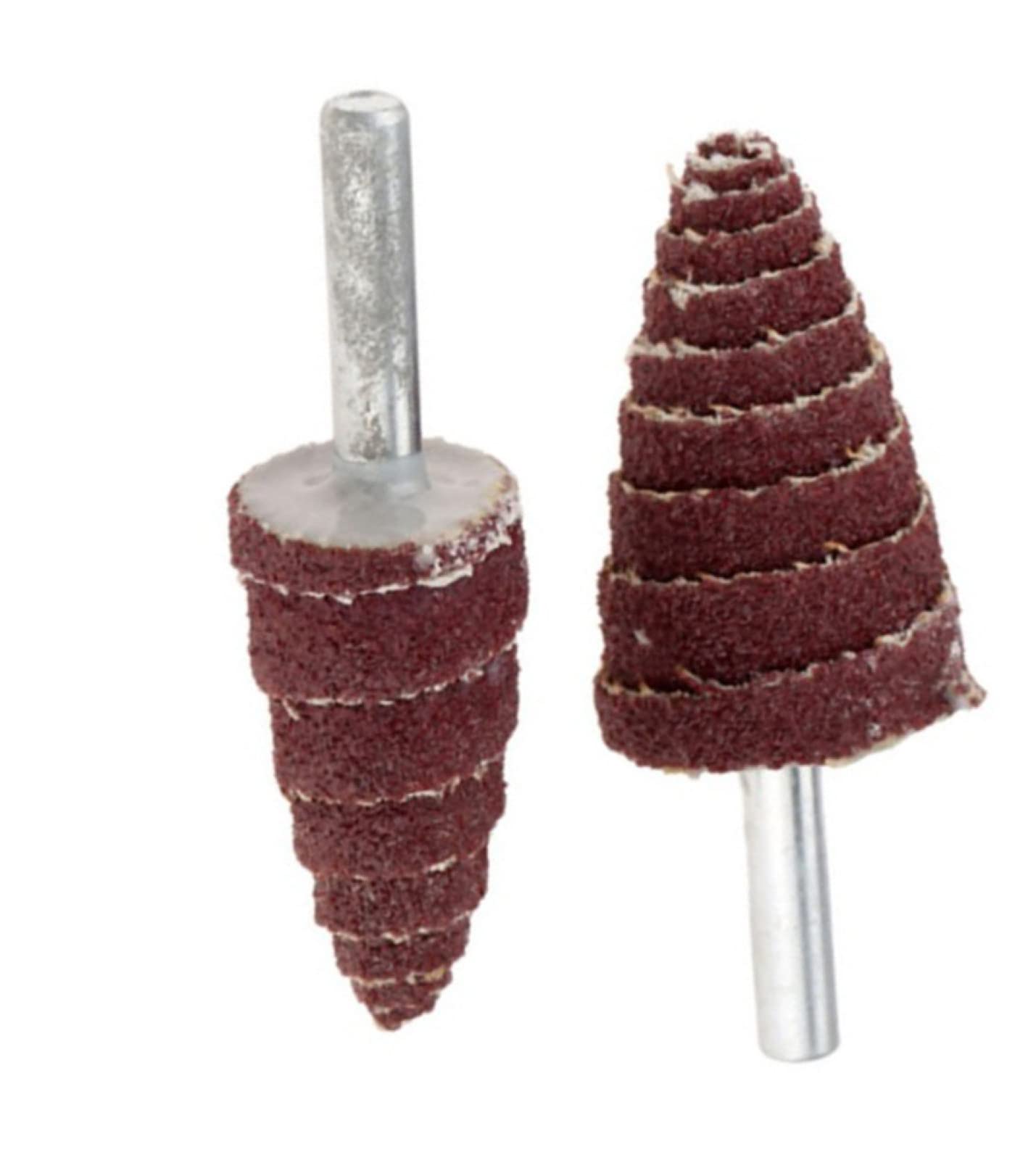 Szlifierka listkowa, 2PC 3mm 80 Grit ścierny papier ścierny głowica szlifierska stożkowa głowica szlifierska papier ścierny listkowe koła polerujące do narzędzi obrotowych