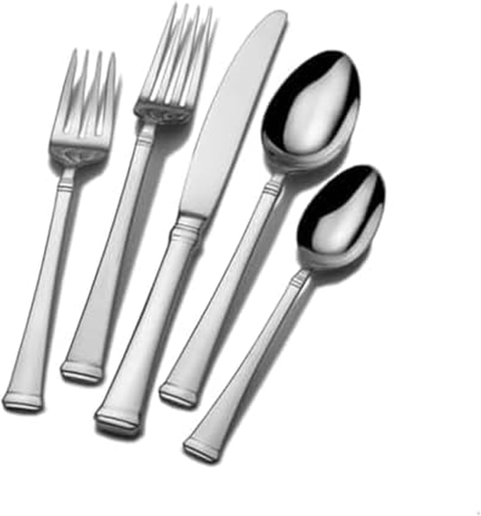 Harmony Flatware Service for 4, 20 Piece Set, 18/10 Stainless Steel Silverware Set
