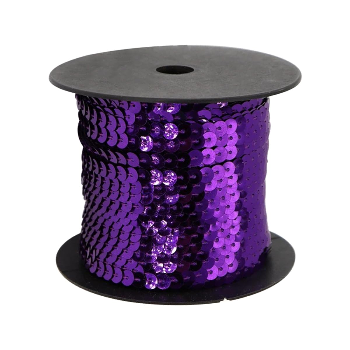 Cinta de lentejuelas de PVC 6 mm morada de 100 yardas: evita cortes y uniones en tu costura