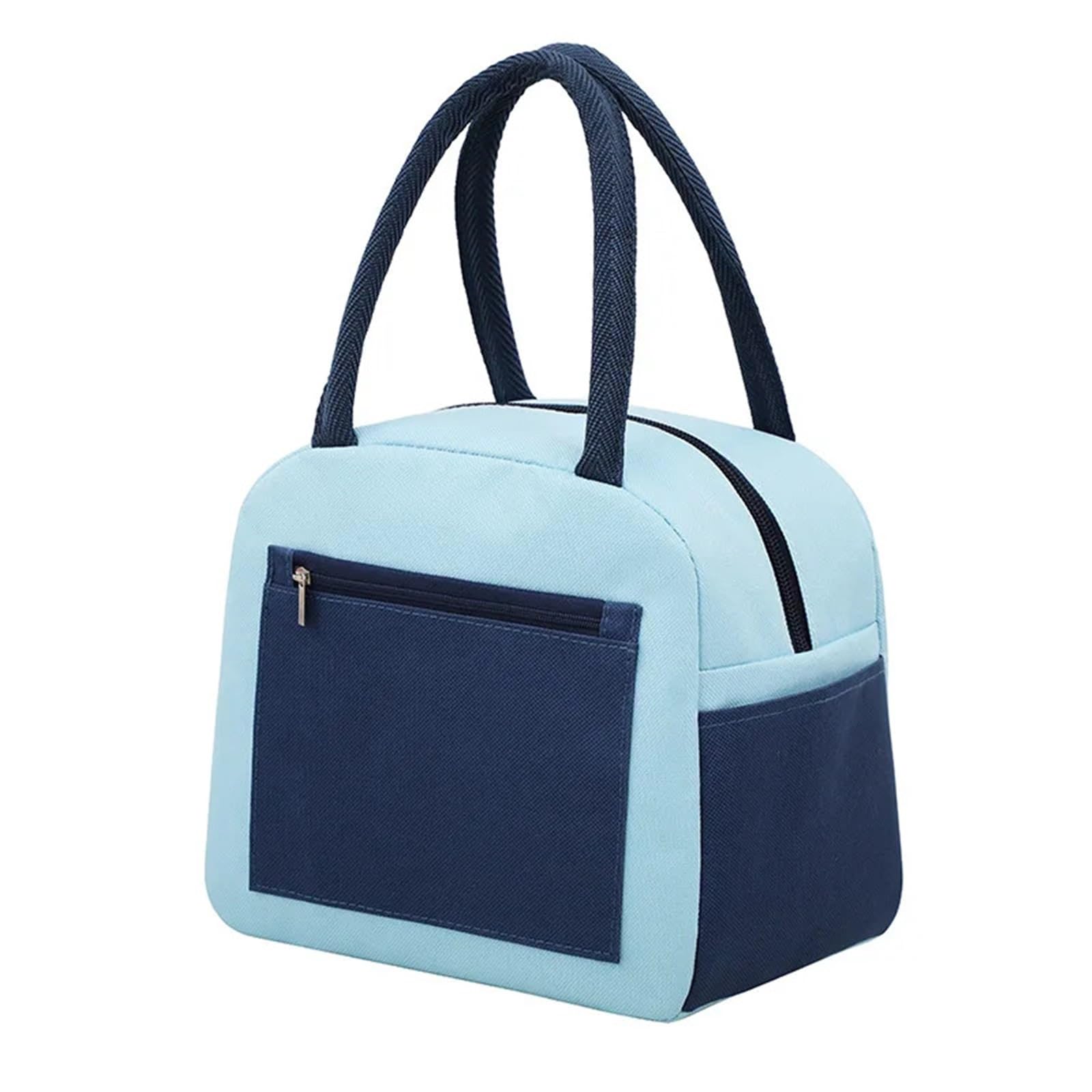 Bolsa De Almuerzo Bolsa Bento Bolsa con Aislamiento térmico Reutilizable for Fiambrera de Oficina Bolsa Bento para Oficina，Picnic(Blue)