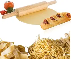 Rolo de Madeira para Massas De Macarrão Pizza Tortas Para Uso Profissional Ideal Para A Sua Cozinha Tamanho de 44 cm Rolagem Fluída