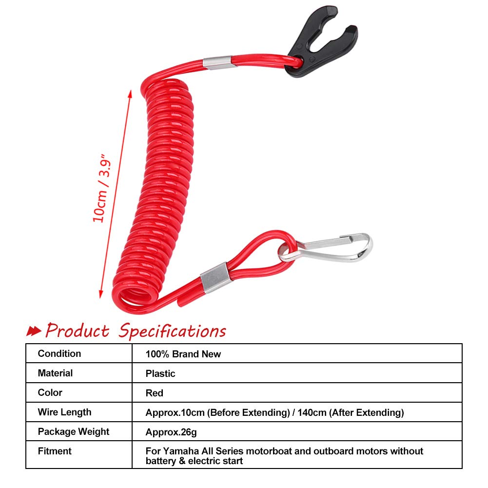 Interruttore Di Sicurezza Per Motore Fuoribordo - Cordino Di Arresto Emergenza - Foto 12