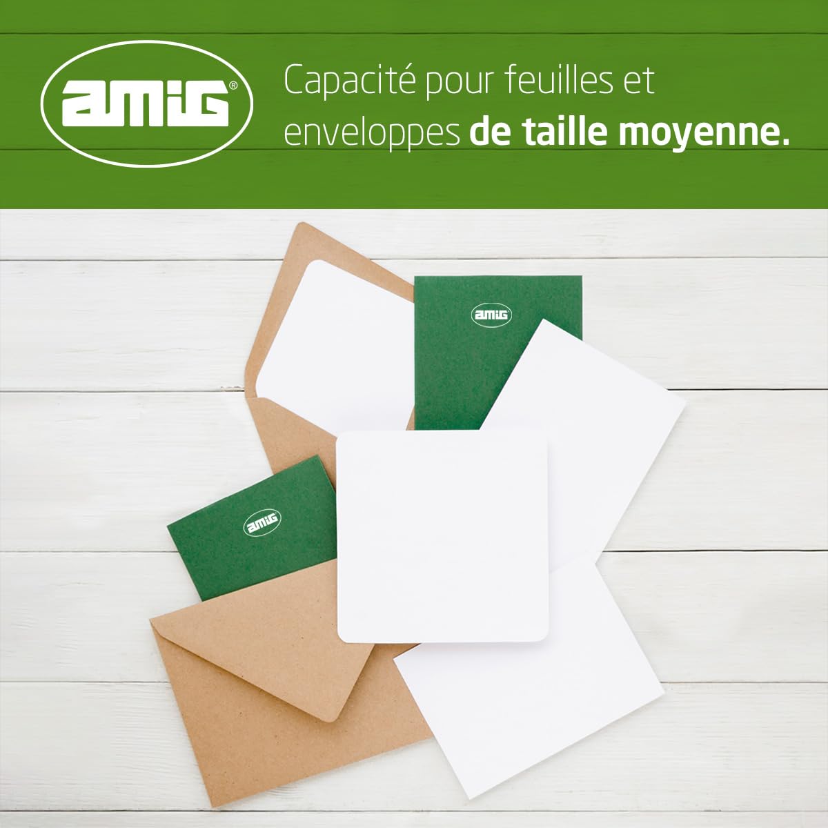 Amig - Boîte aux Lettres intérieure Moderne - Ouverture arrière sécurisée - Acier allié Robuste - Installation Facile - Dimensions DIN A4, Noir, 400 x 360 x 100 mm
