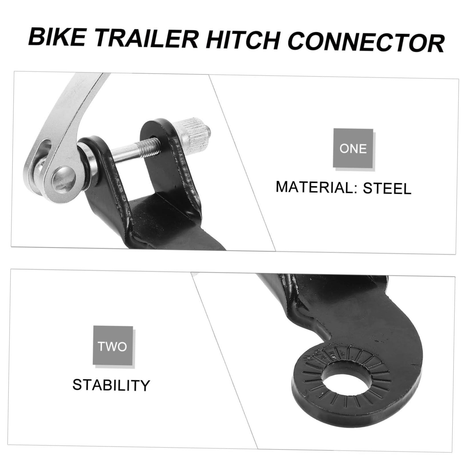 Toddmomy Towing Device for Bike Trailer Hitch Adapter Hitch Arm Connector Easy Installation No Tools