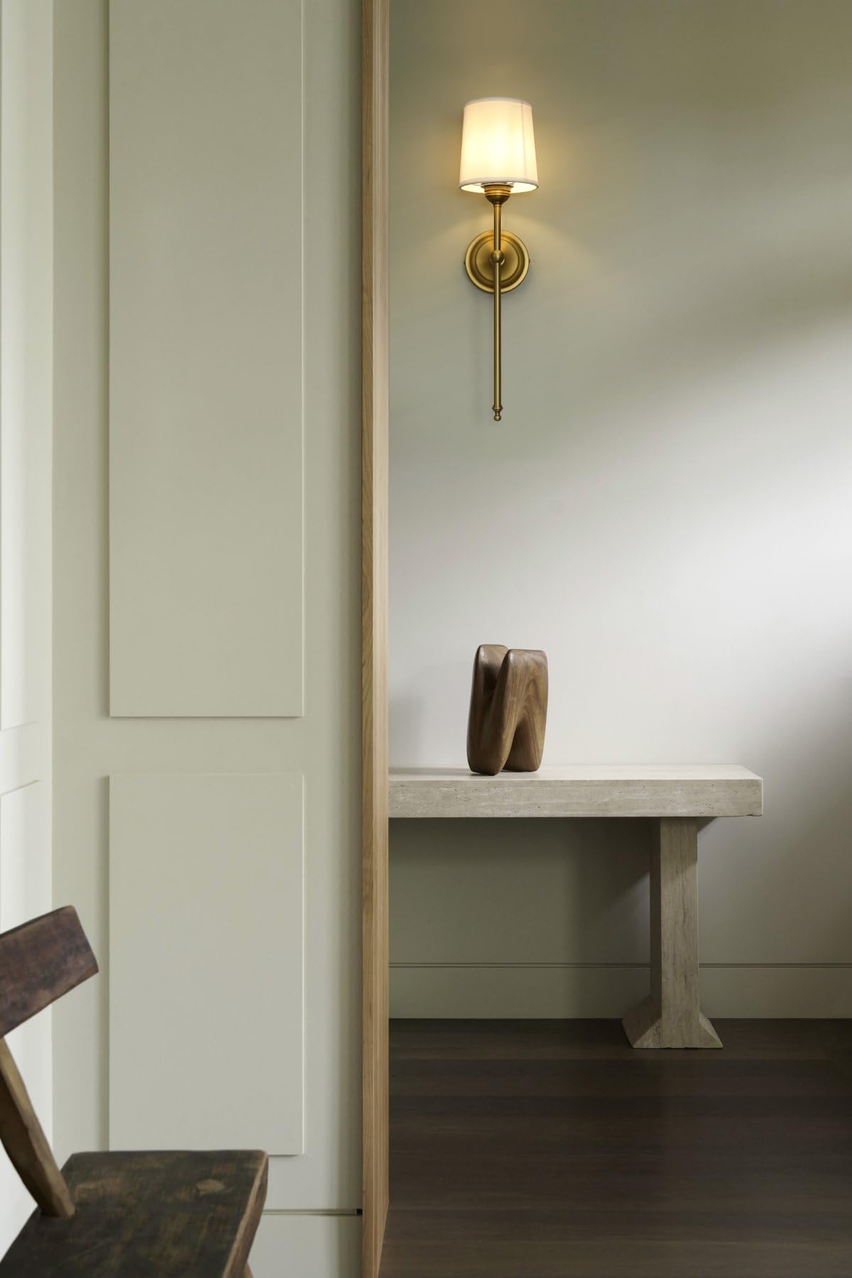Yosoan Wandleuchte mit Stoffschirme Lampe Wandlampe Modern Wandleuchten mit E27 für Spiegel, Wohnzimmer, Schlafzimmer und Treppe (2 Stk mit antike Metal und weißem Stoffschirme)