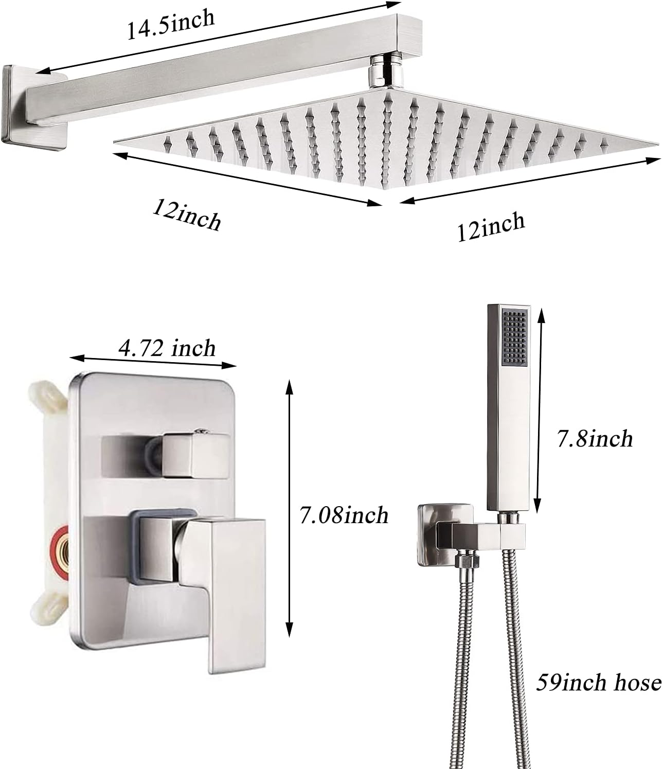 Promo Discount Up To 70% Off Votamuta Bathroom Shower Faucet Set Combo 10 Inch Rainfall Ultrathin Shower Head Wall Mounted with Handheld Sprayer 2 Way Valve Brushed Nickel 1/2 Inch NPT Connection Flash Sale Buy 1 get 1 Votamuta Bathroom Shower Faucet Set Combo 10 Inch Rainfall Ultrathin Shower Head Wall Mounted with Handheld Sprayer 2 Way Valve Brushed Nickel 1/2 Inch NPT Connection