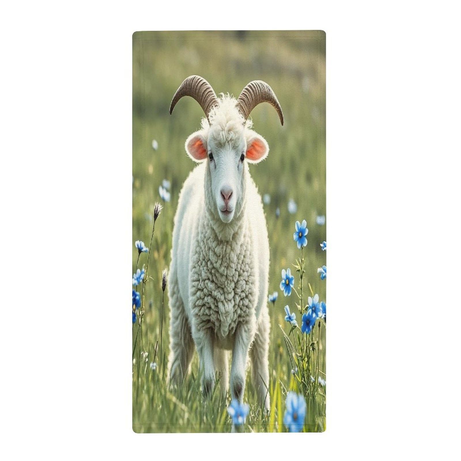 FekiLoot Sheep Bath Towel Super Soft Highly Absorbent Bath Towel Fashion Quick Drying Bathroom Towel Soft Large Fingertip Towels for Bathroom Gym Travel Camp Pool