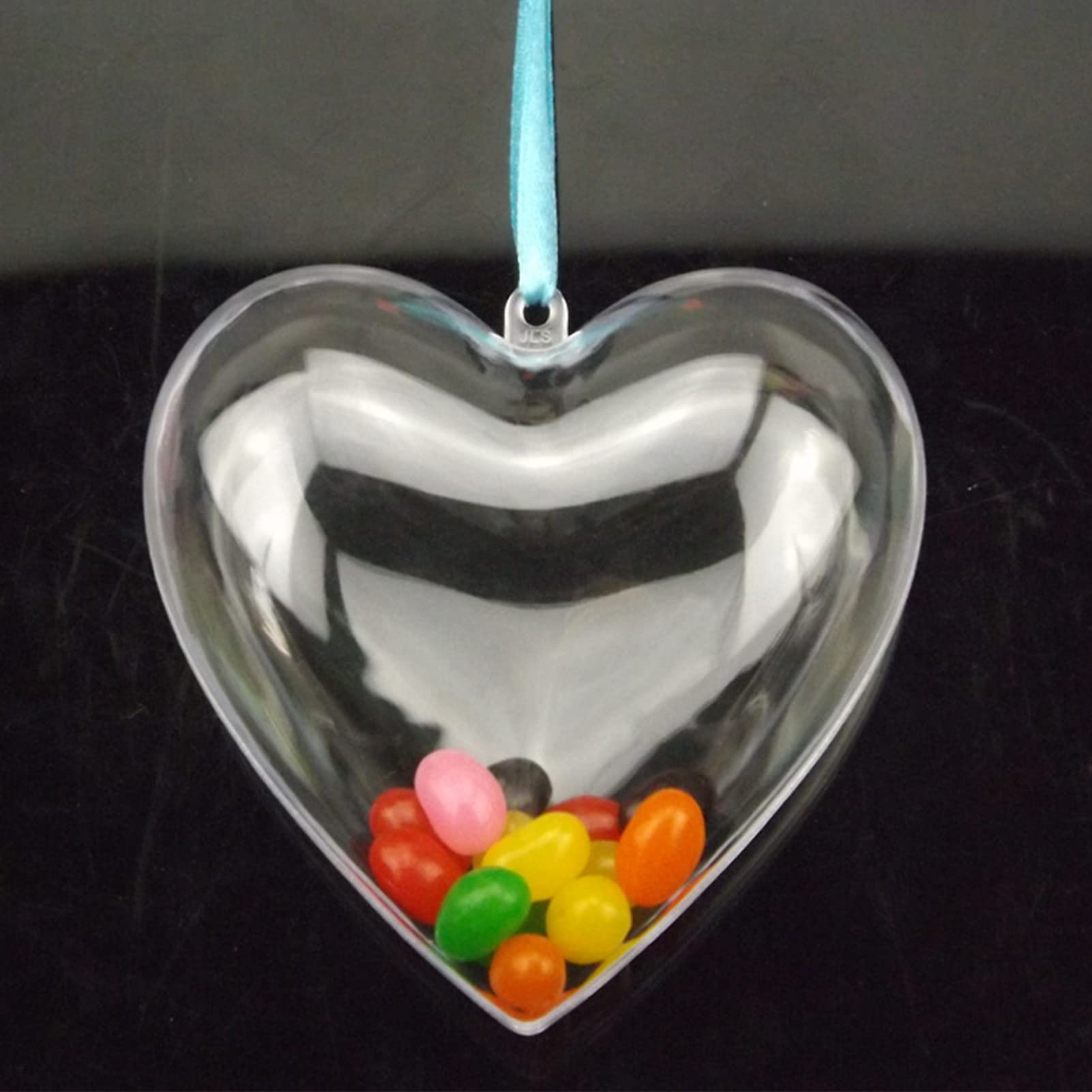 Doorzichtige vulbare ornamenten bal, 25 stuks transparante plastic ambachtelijke ornament ballen 5 verschillende maten voor doe-het-zelf bad bomvorm set en feestdecoratie