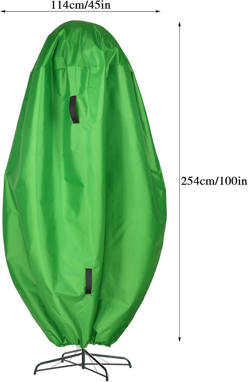 MANMAOHE Upright Christmas Tree Storage Bag with Drawstring Fits Up to 9ft Tree, Waterproof Dust-Proof Christmas Tree Storage Cover for Your Artificial Tree Standing (Fits up to 9ft tree, Green)