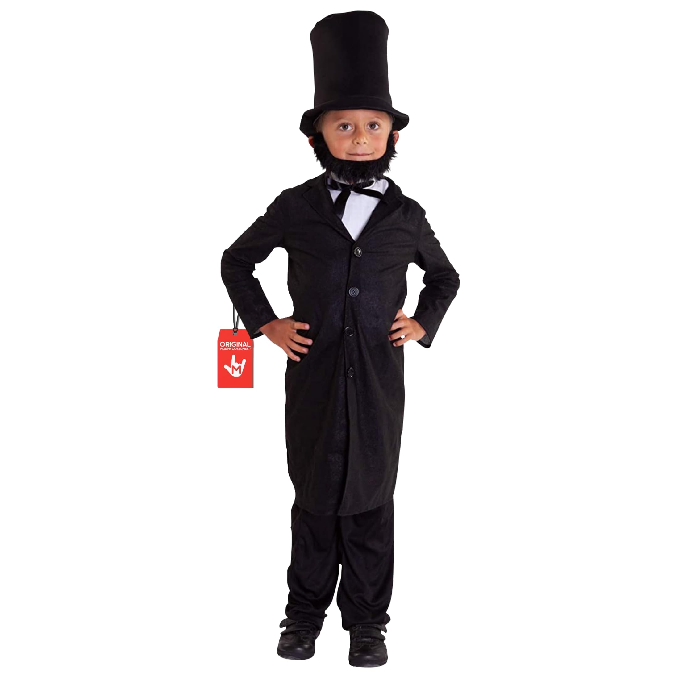 Morph Abraham Lincoln Costume, Abraham Lincoln Costumes for Kids, Boys Halloween Costume, Halloween Costumes for Kids