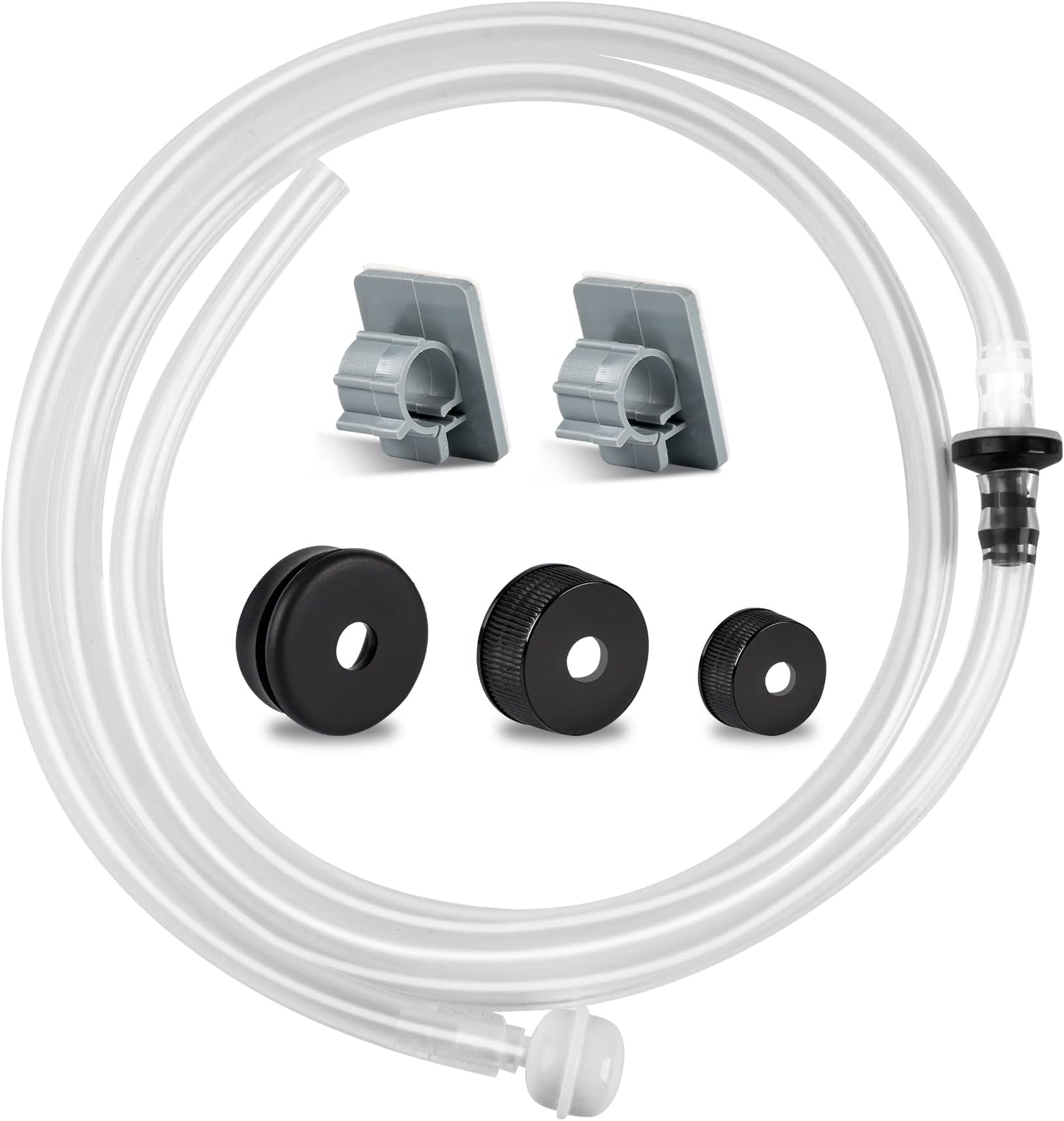 Sink Soap Dispenser Extension Kit: Under Sink Dish Soap Dispenser with 47" Tube Hose and Check Valve for Prevent Backflow Countertop Kitchen Sink Accessories