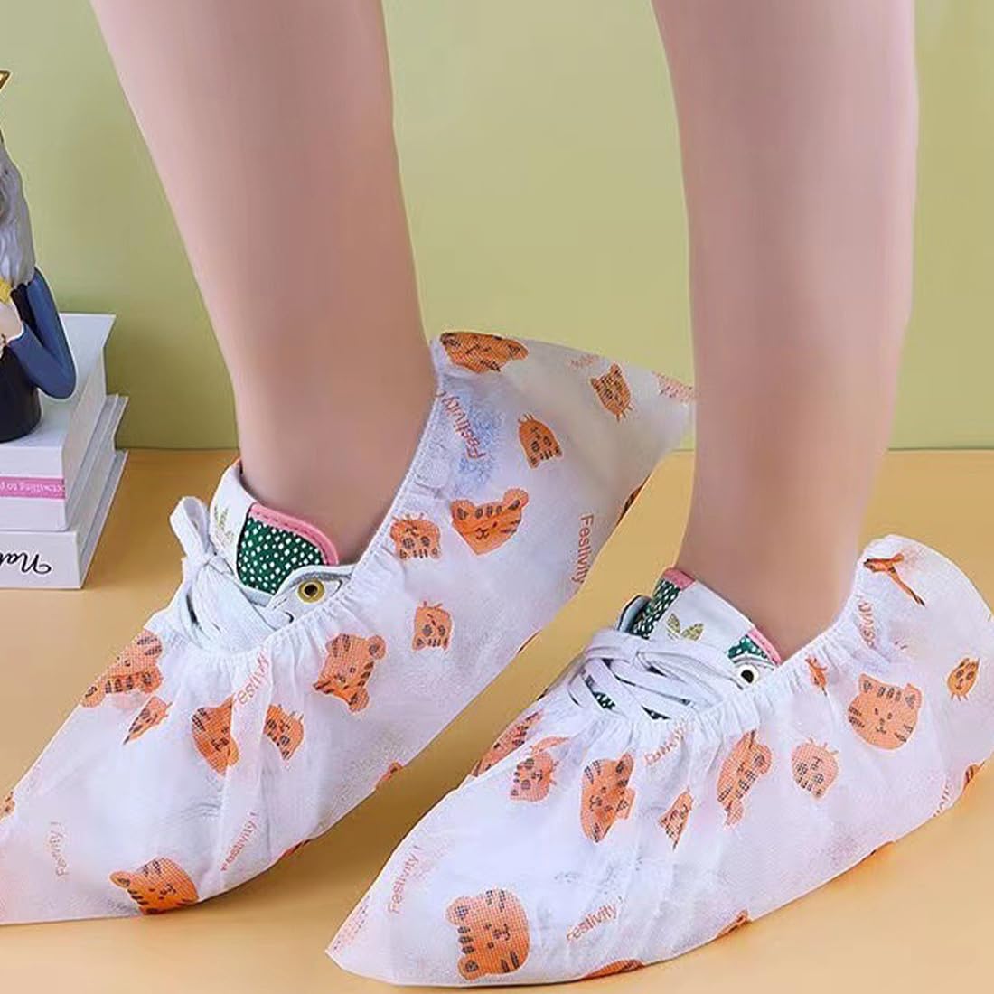 40x Bunte Einweg-Überschuhe Mit Rutschfester Sohle Produktbild-Vorschau 2