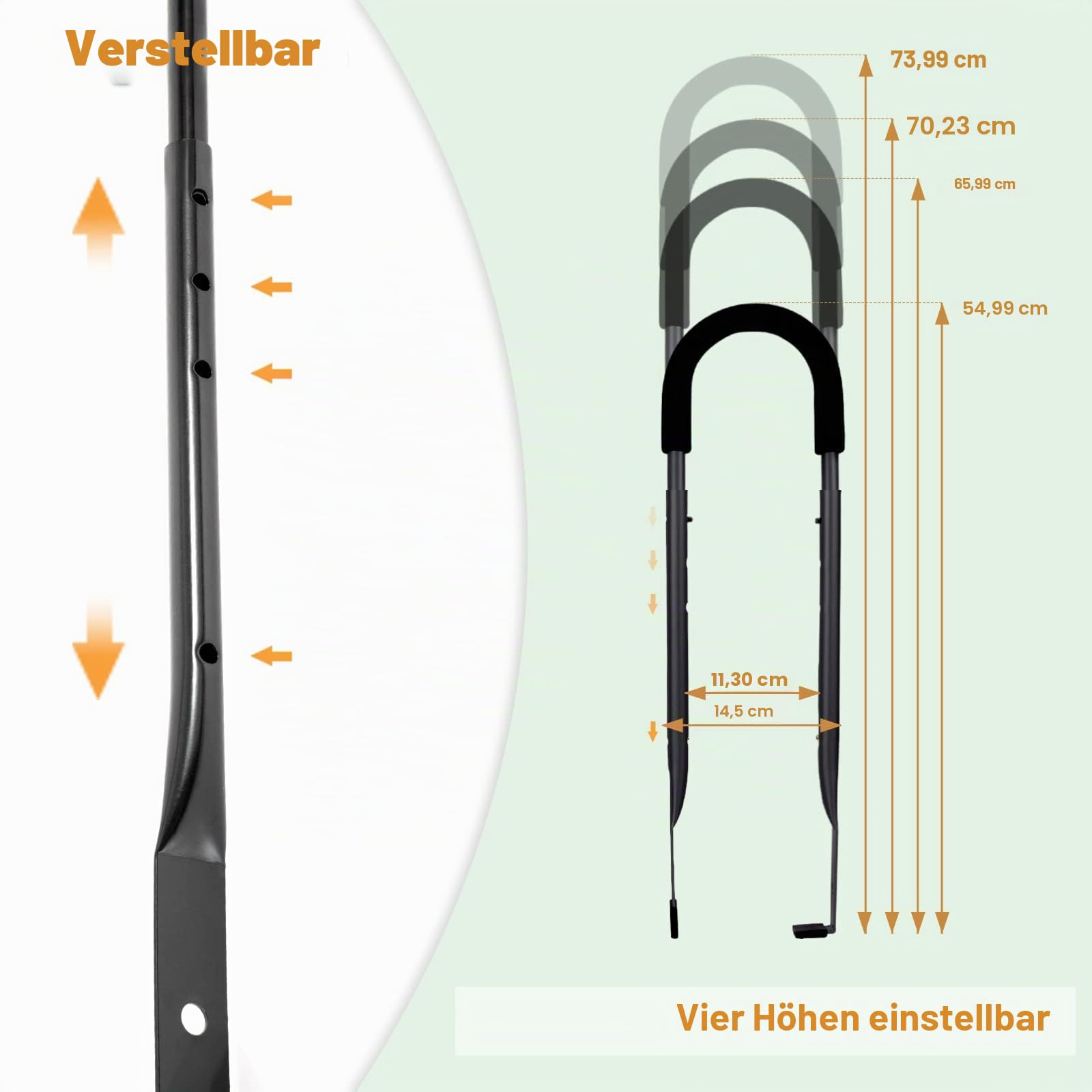 MOSHAY Kinderfahrrad Schiebe und Fahrrad Fahren Lernhilfe universale Schiebestange überall passend