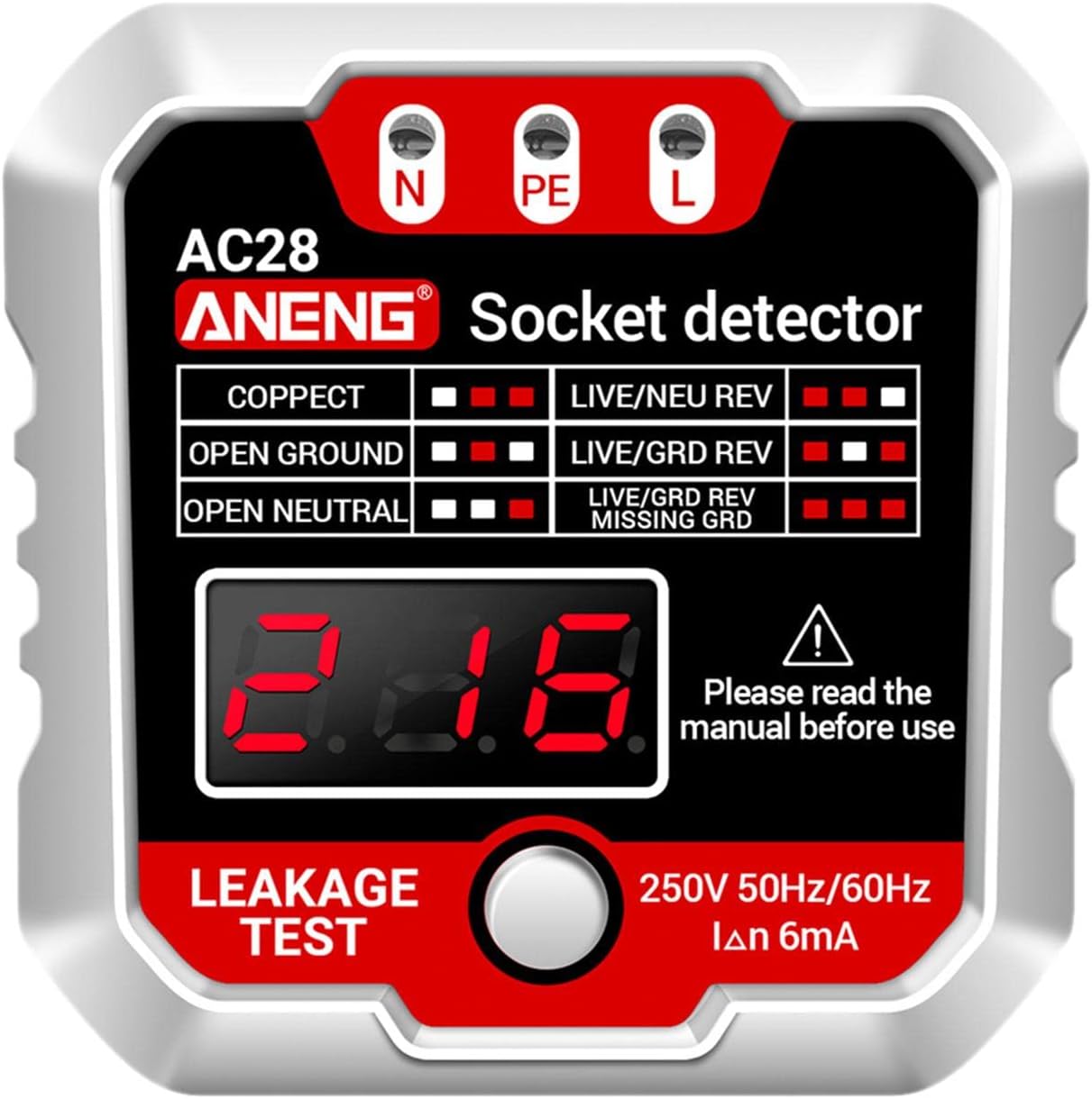 Outlet Tester Polarity Test Circuit Analyzer Phase Check Sockets Tester White | Other Test & Measurement | Test, Measurement & Inspection | Electrical & Test Equipment
