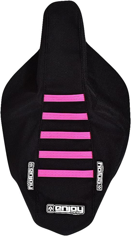Enjoy Mfg Seat Cover - Compatible with Honda 2019-2021 CRF 110 CRF110 CR110F - #234 (All Black/Pink Ribs)