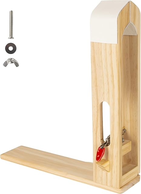 Wood Leather Craft Hand Stitching Pony Horse Leather Clamp with Pre Wrapped Leather Clamp for DIY Leather Craft Sewing Stitching