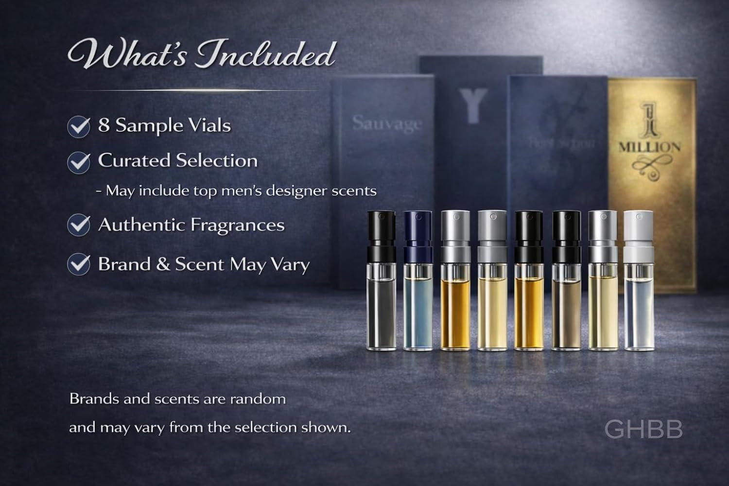 Men’s Cologne Sample Discovery Set – Top Designer High-End Luxury Fragrance Mini Vial Sampler | Random Assortment Travel Gift Pack for Husband, Dad, Boyfriend – Holiday & Party Gift (8 Pieces) - Image 2