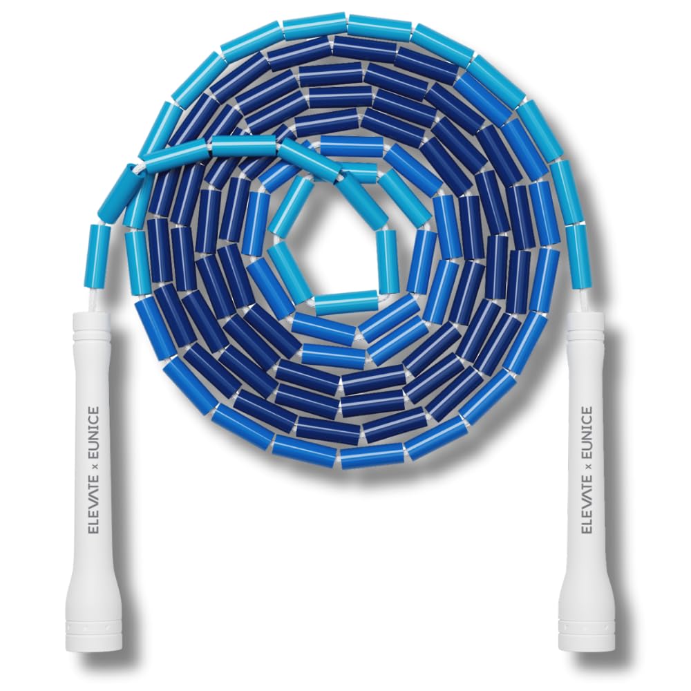 Elevate Rope Beaded Jump - Professional jump with an adjustable length up to max. 3 mt, thickness 3 mm poly cord/8mm including beads, weight 0.1 kg