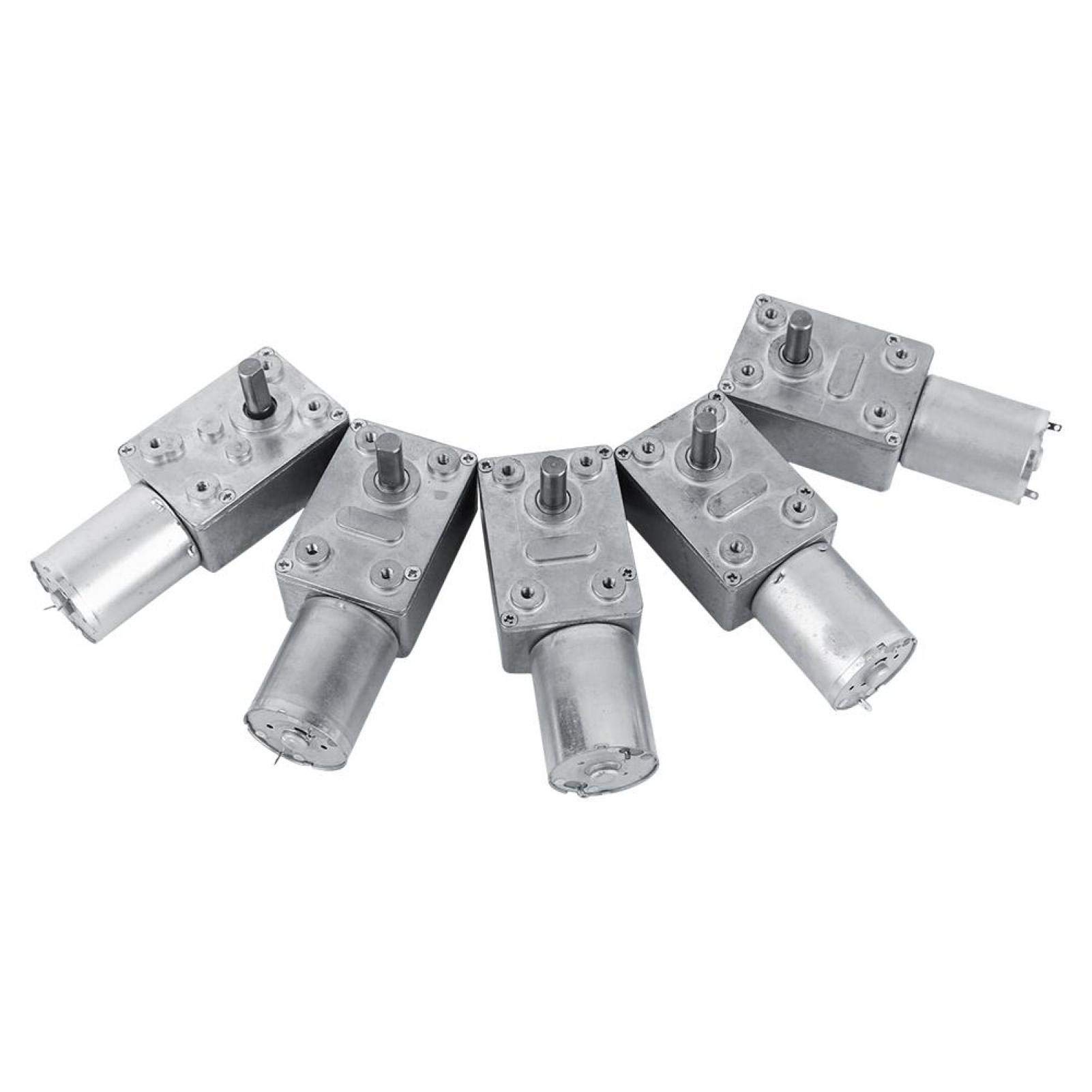 VBESTLIFE Reversibler Schneckengetriebemotor mit hohem Drehmoment DC 12V-Untersetzungsmotor CW/CCW Weit verbreitet für Fenster, Türöffner, Miniaturwinde(62 U/min)