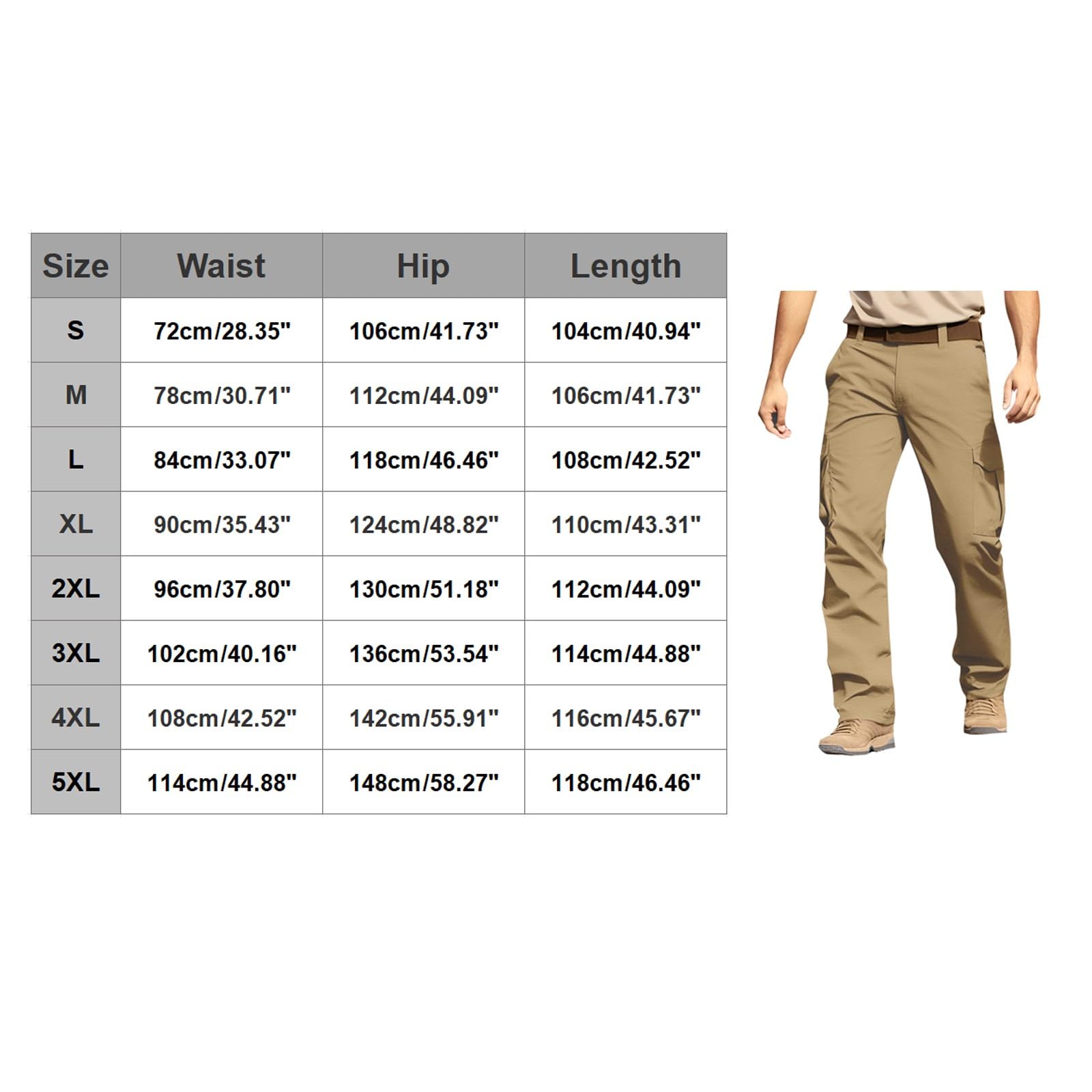 Générique Pantalon de Travail Homme Cargo Multipoches avec Genouillères Taille Elastique Extensible Résistant Durable Séchage Rapide Léger Tactique Militaire Treillis Randonnée Chasse Moto