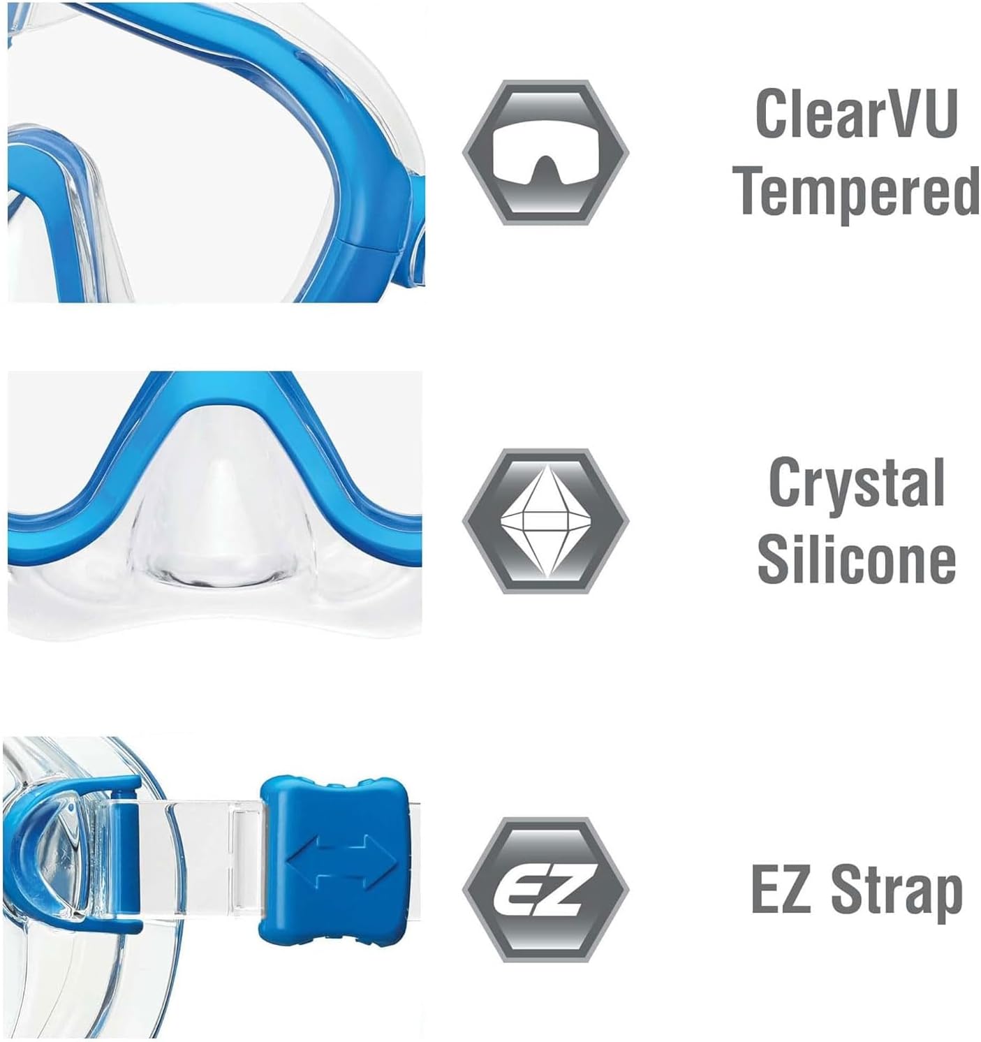 TUSA Sport Mini-Kleio Junior Mask and Snorkel Combo (w/Reusable Bag)