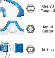 Vista 6 de TUSA Sport Mini-Kleio Junior Máscara y Snorkel Combo (con bolsa reutilizable)