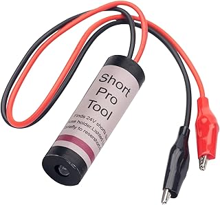 Short Pro Tool Finder HVAC Tools with 12 Inch Lead and Alligator Clip, Locate Shorts in 24 VAC Circuits Quick Short Detection Circuit Breaker Finder Tool