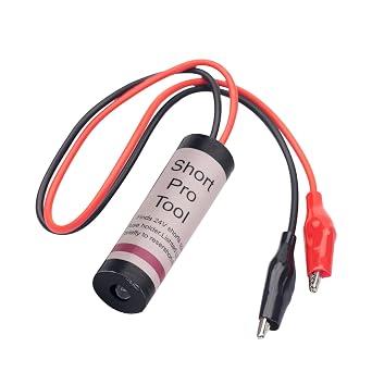 Short Pro Tool Finder HVAC Tools with 12 Inch Lead and Alligator Clip, Locate Shorts in 24 VAC Circuits Quick Short Detection Circuit Breaker Finder Tool
