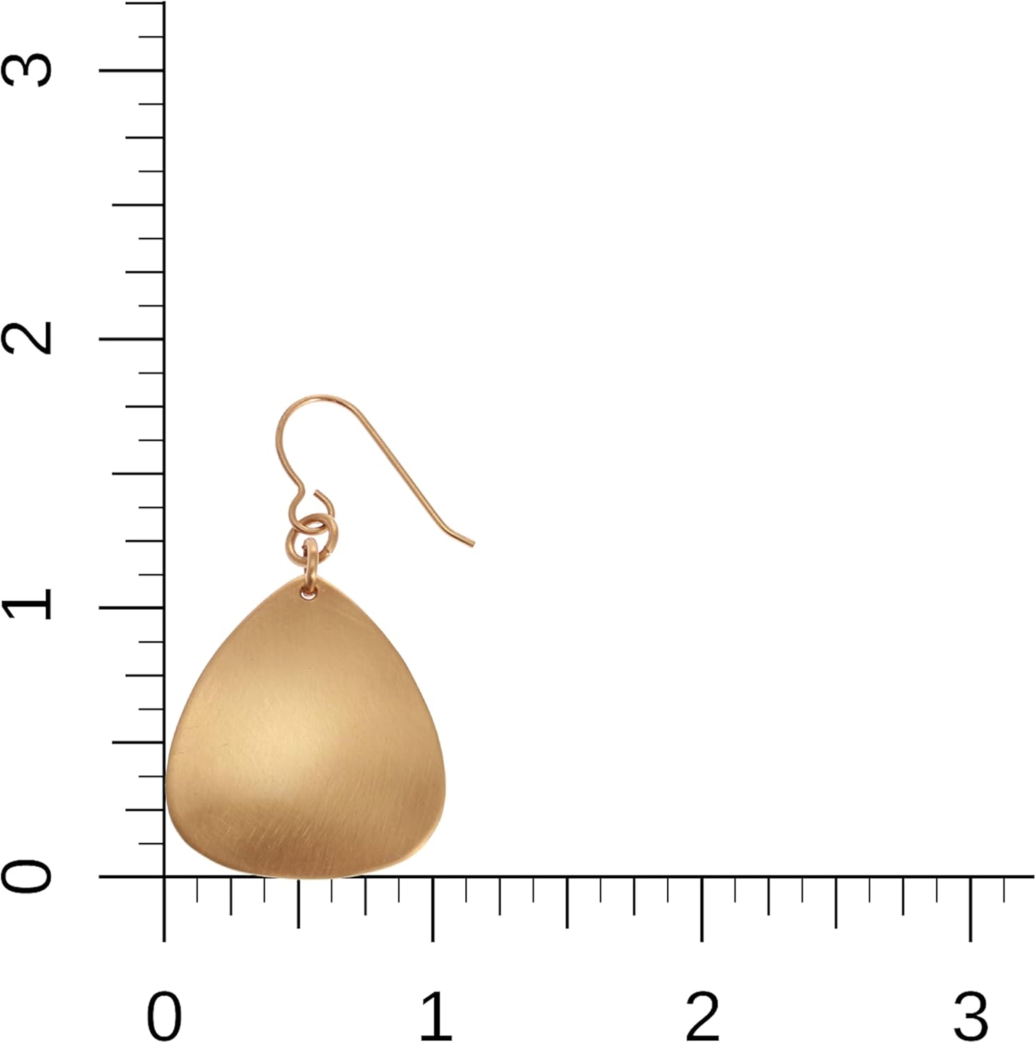 Brushed Bronze Triangular Drop Earrings