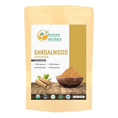 Miniatura 2 de Herbs Botanica Sandalwood Power y Multanni Mitti Powder Combo para mascarilla facial, combinación de cuidado de la piel, resplandor natural y pureza