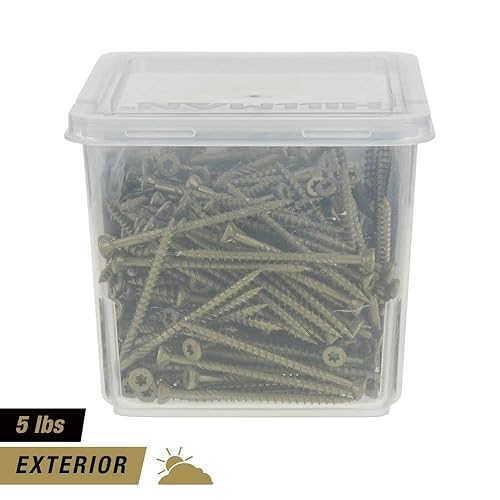 Miniatura 3 de Power Pro 48613 Tornillos para madera, #10 x 3 pulgadas, tornillos de cubierta premium para exteriores, resistentes a la corrosión, bronce
