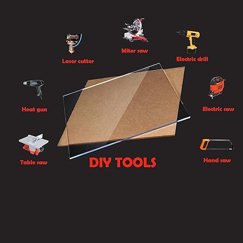 Miniatura 5 de Lámina de plexiglás acrílico transparente - 1/4" de espesor fundido - 12" x 24"