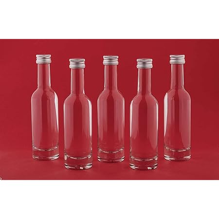 24 X Kleine Flaschen 50 Ml Schnapsflaschen Bor 1 Klasse Glas Likorflaschen Mini Flaschchen Miniatur Nr 40ml Slkfactory Amazon De Kuche Haushalt